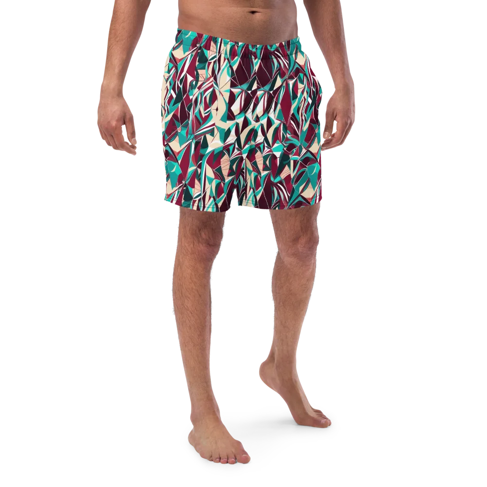 Bordeaux Prism on Swim Trunks — Front
