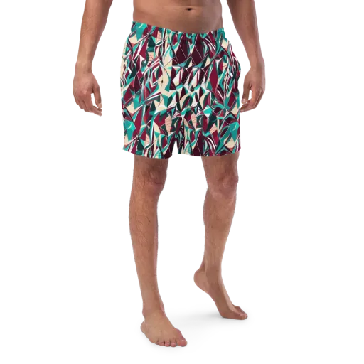 Bordeaux Prism on a Swim Trunks