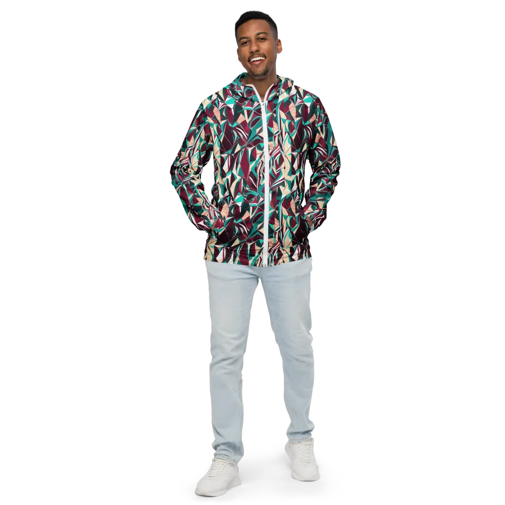 Bordeaux Prism on Men's Windbreaker — Front
