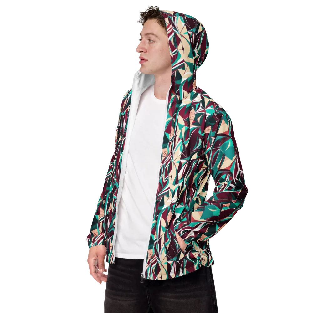 Bordeaux Prism on Men's Windbreaker — Left Front