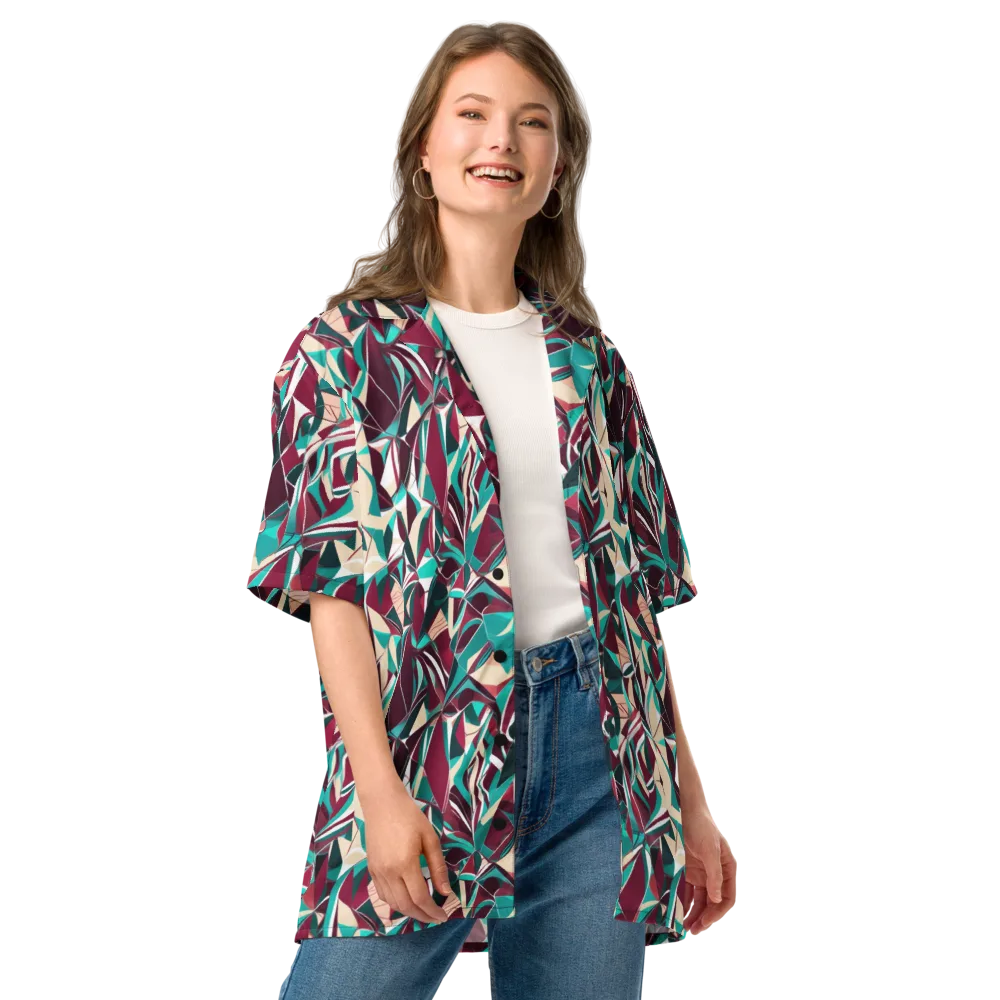 Bordeaux Prism on Button Shirt — Front