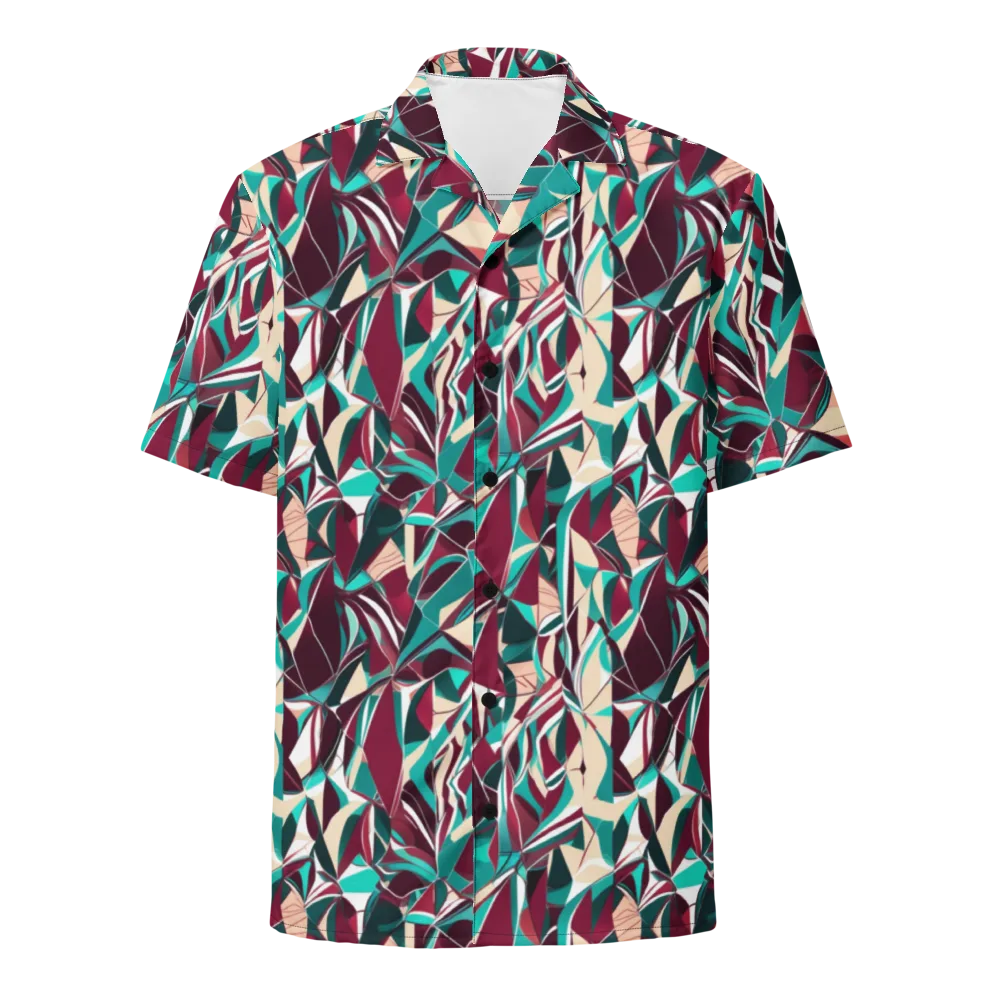Bordeaux Prism on Button Shirt — Front