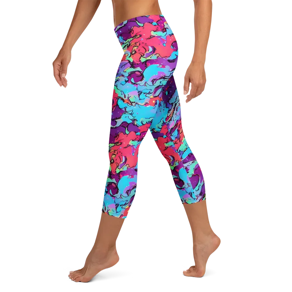 Candy Collapse on Capri Leggings — Left
