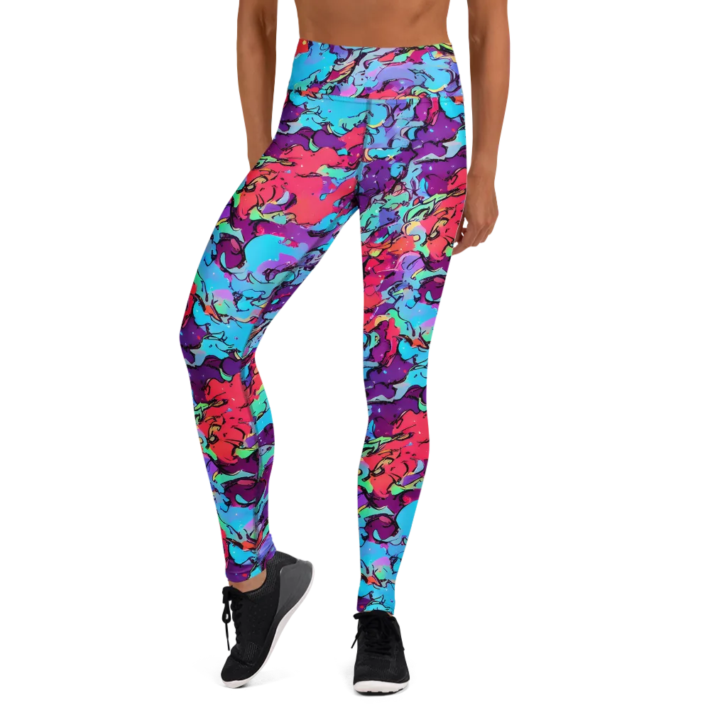Candy Collapse on Yoga Leggings — Front