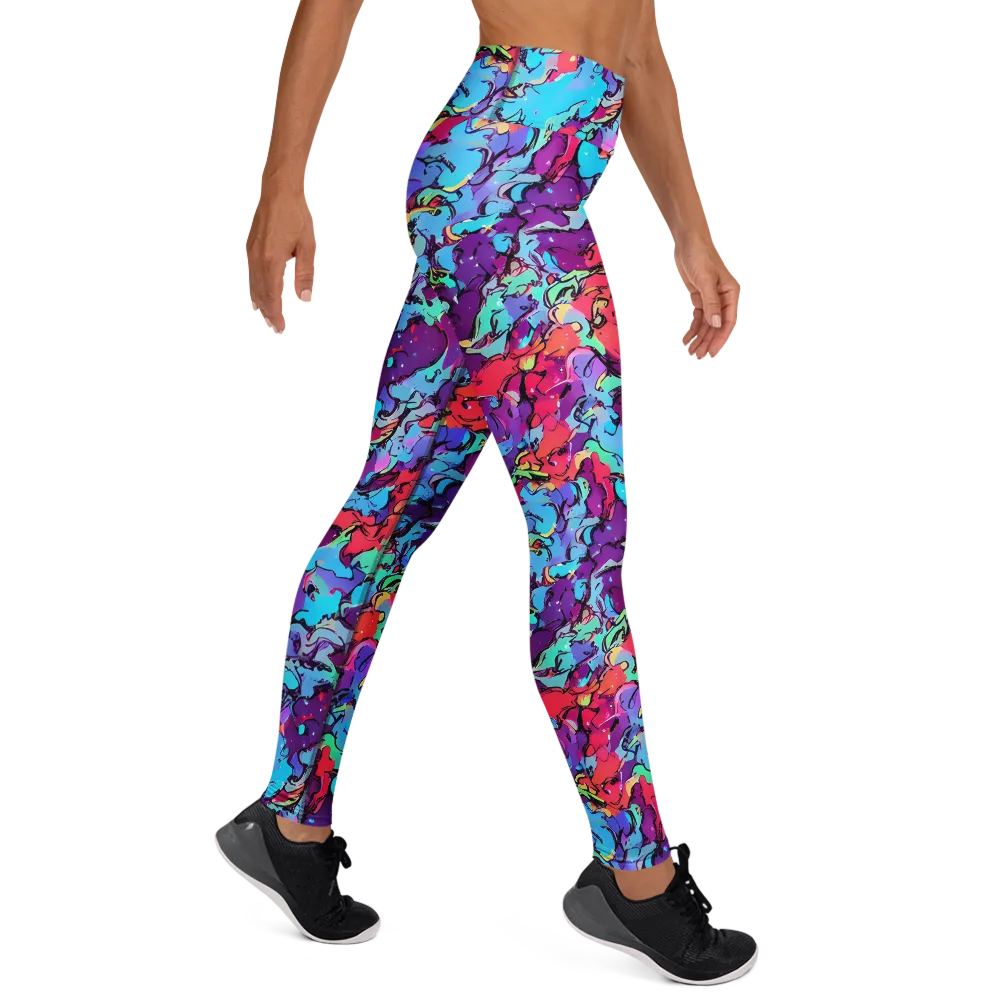 Candy Collapse on Yoga Leggings — Right