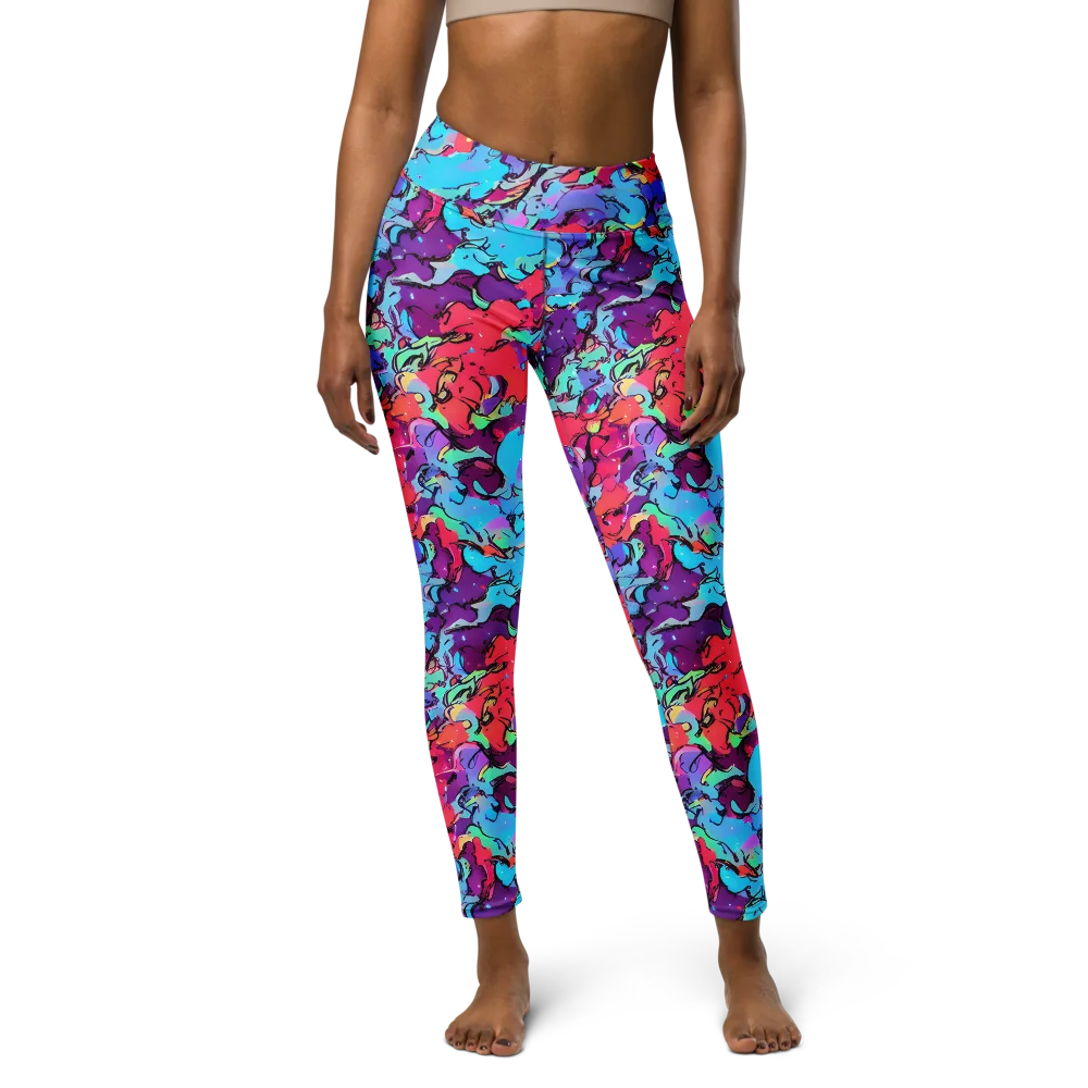 Candy Collapse on Yoga Leggings — Front