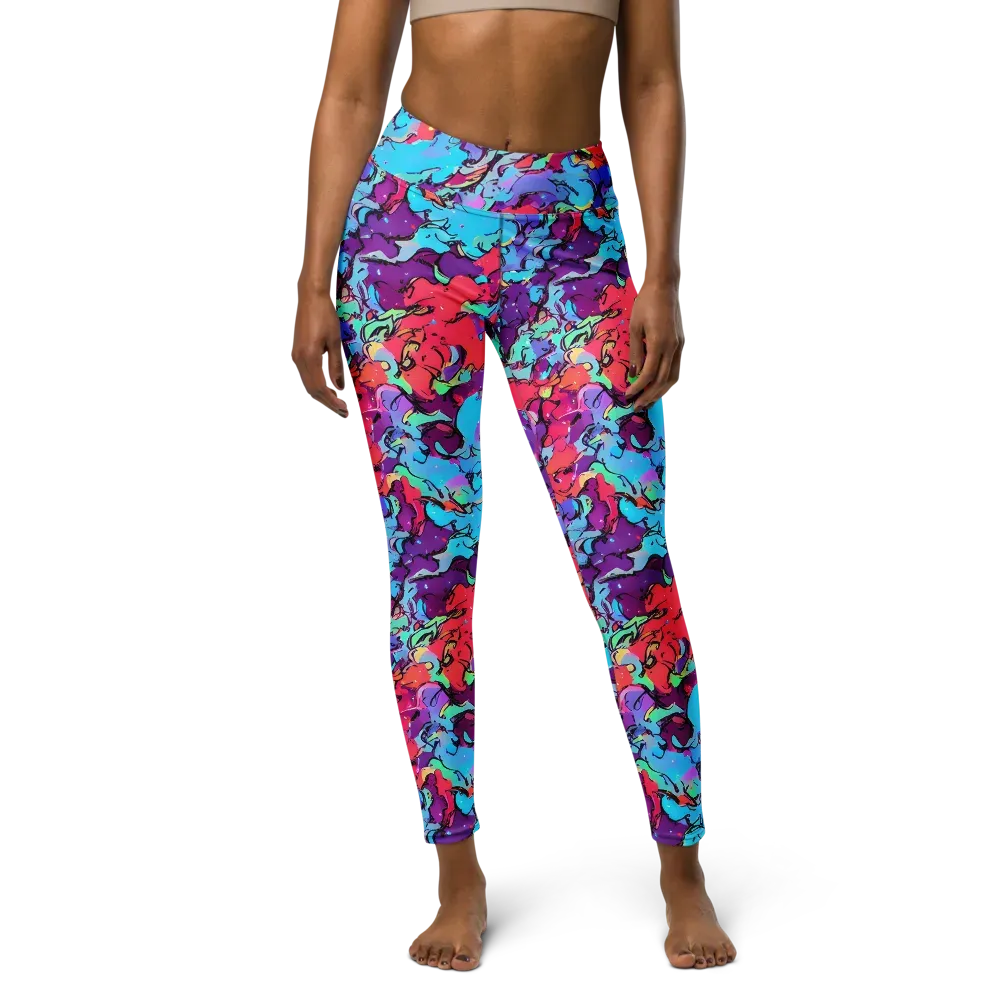 Candy Collapse on Yoga Leggings — Front