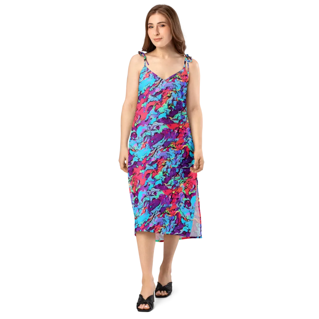 Candy Collapse on Slip Dress — Front