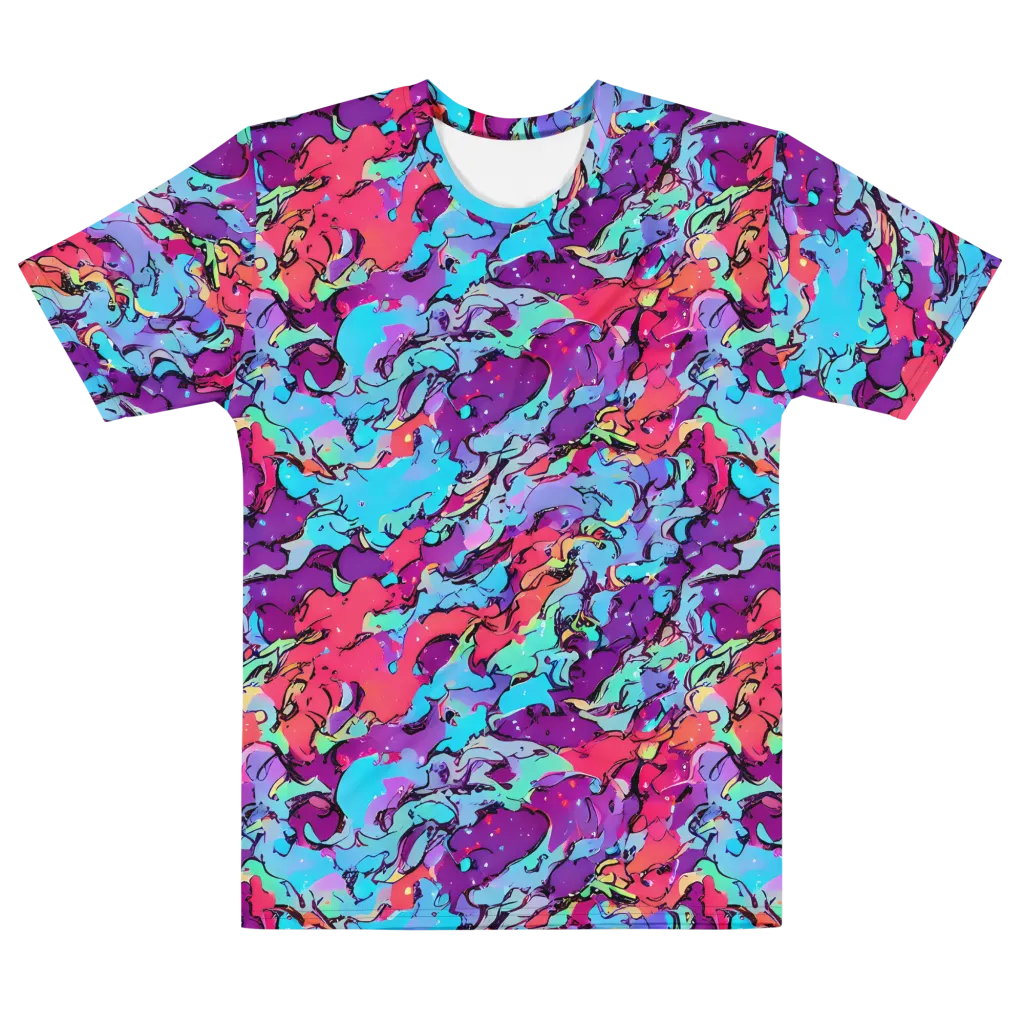 Candy Collapse on Men's Cotton Crew Neck T-Shirt — Front