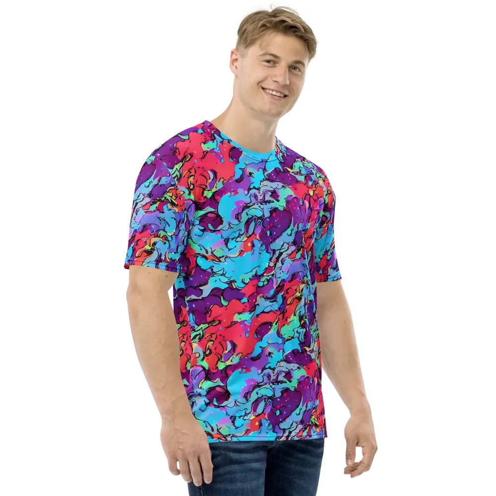 Candy Collapse on Men's Crew Neck T-Shirt — Right