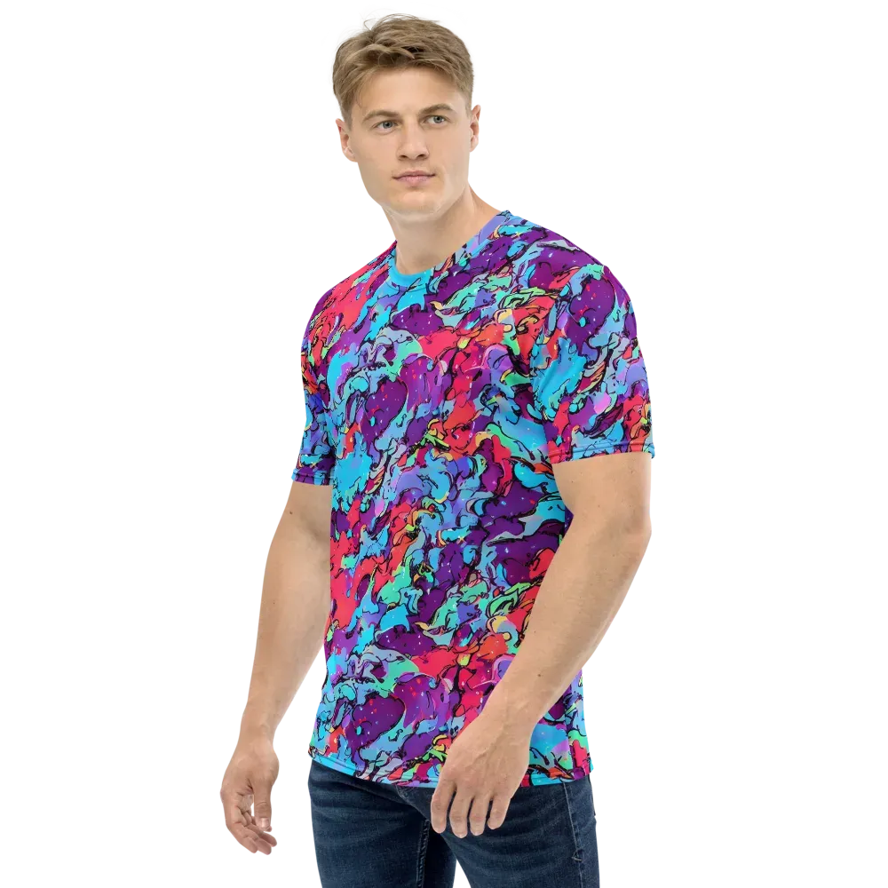 Candy Collapse on Men's Crew Neck T-Shirt — Left