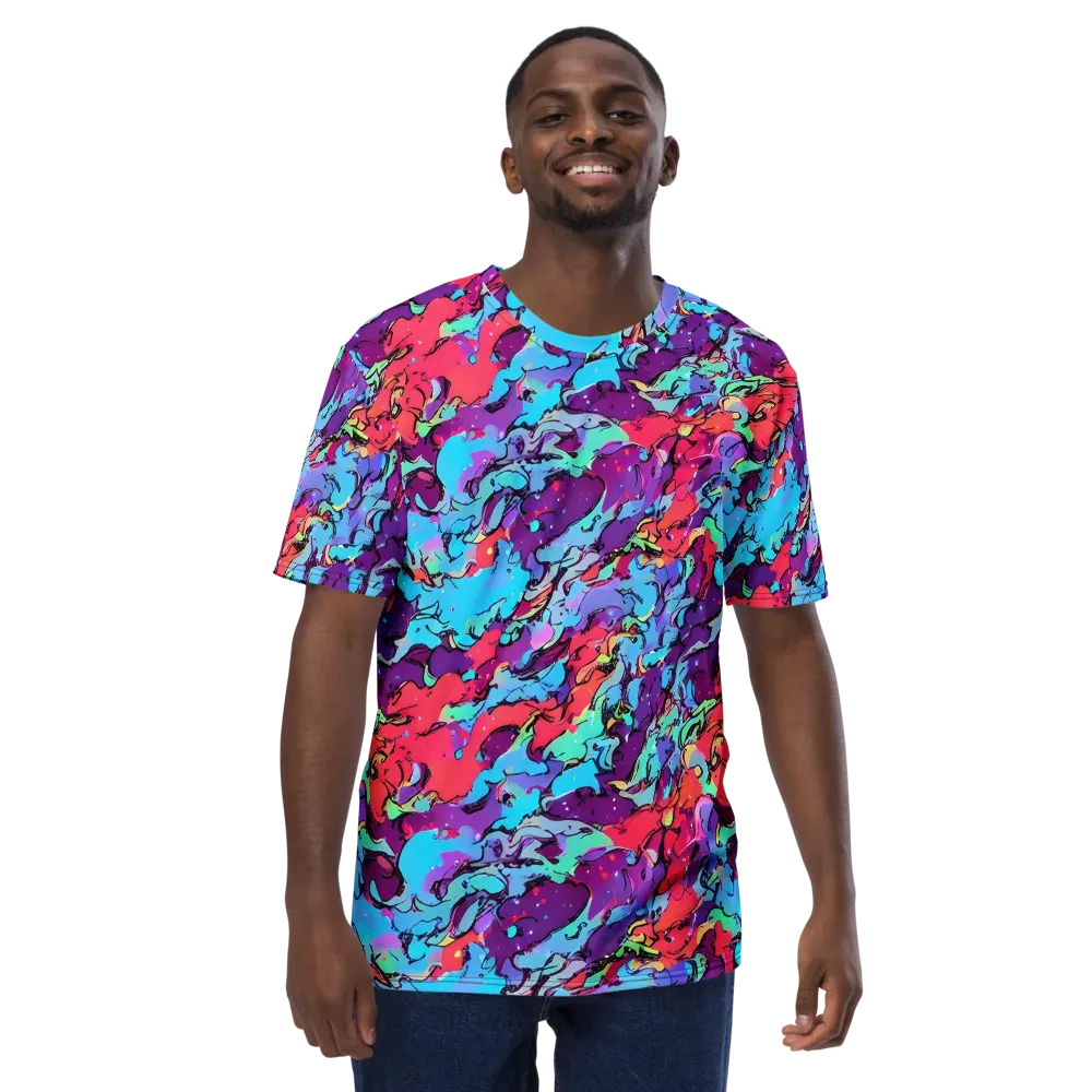 Candy Collapse on Men's Crew Neck T-Shirt — Front