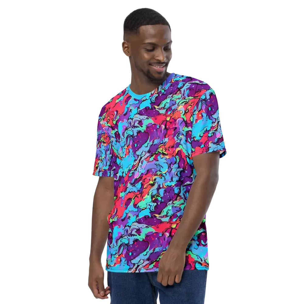 Candy Collapse on Men's Crew Neck T-Shirt — Left