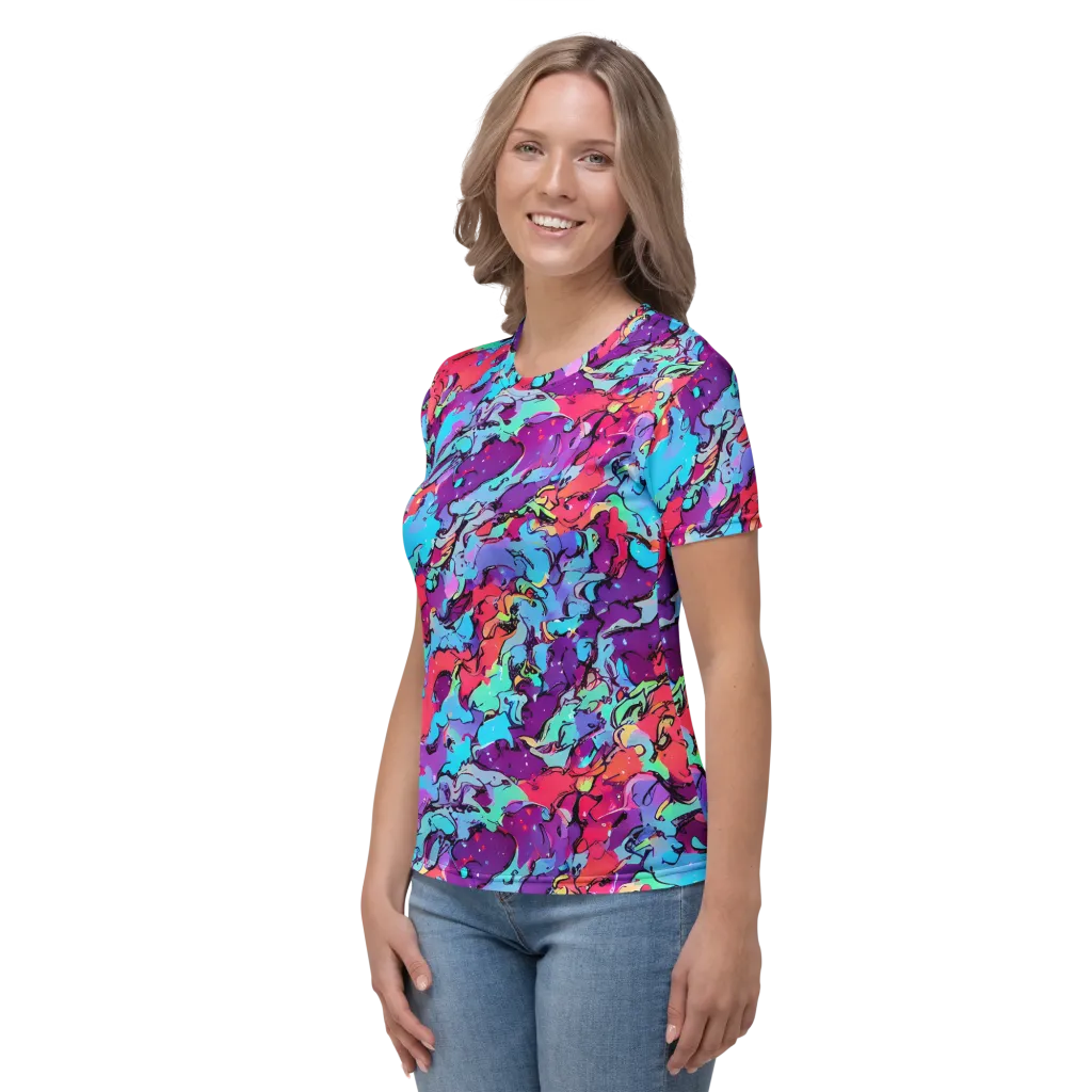 Candy Collapse on Women's Crew Neck T-Shirt — Left