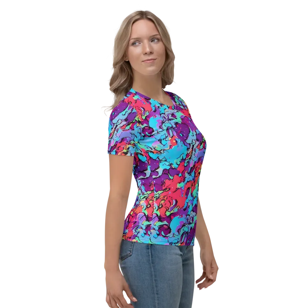Candy Collapse on Women's Crew Neck T-Shirt — Right