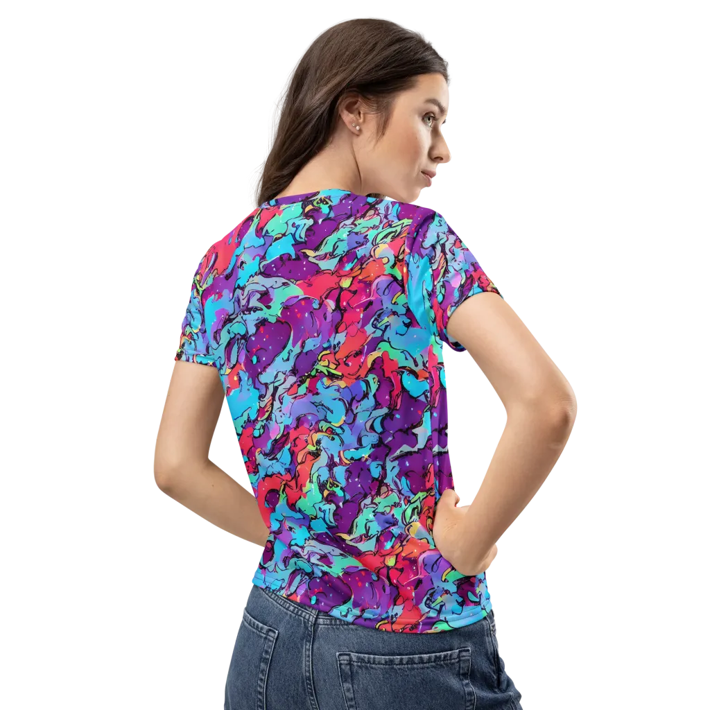 Candy Collapse on Women's Crew Neck T-Shirt — Back