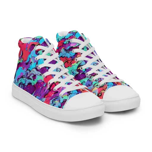Candy Collapse on a Women's High Top Canvas Shoes