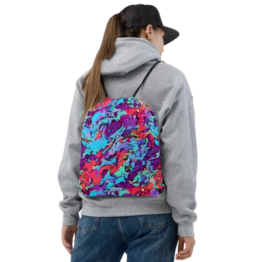 Candy Collapse on a Drawstring Bag