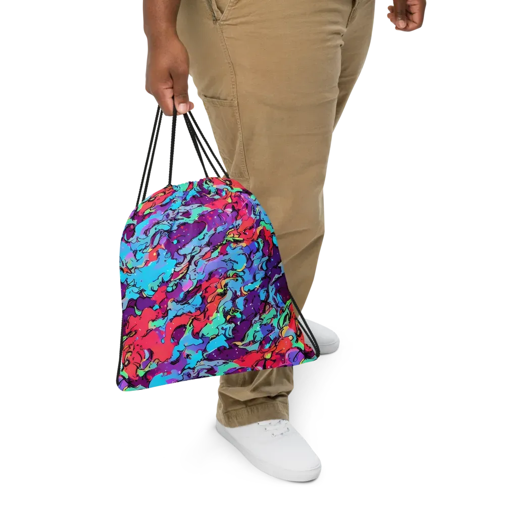 Candy Collapse on Drawstring Bag — Front