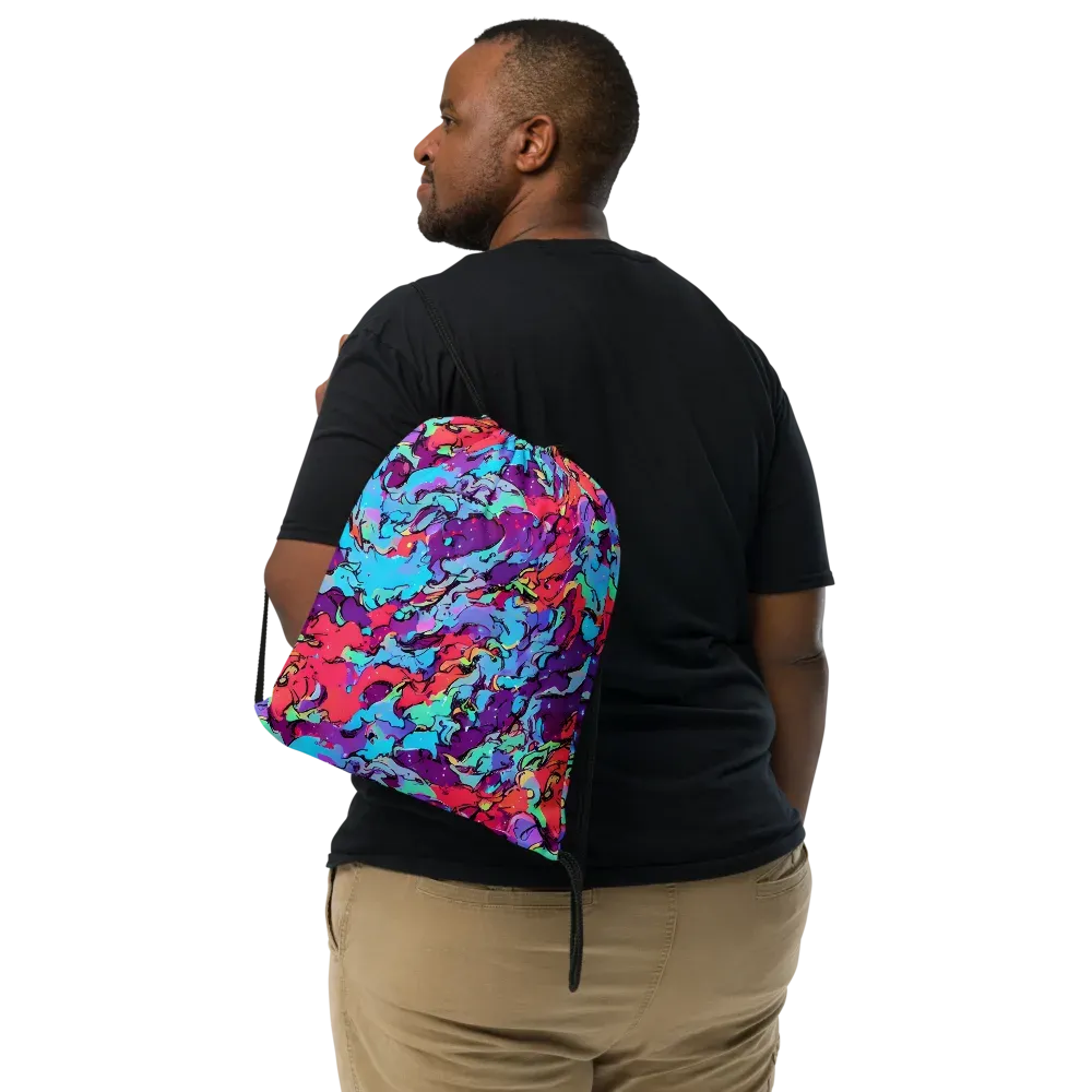 Candy Collapse on Drawstring Bag — Front