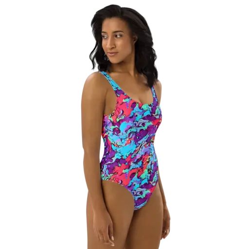 Candy Collapse on a One-Piece Swimsuit