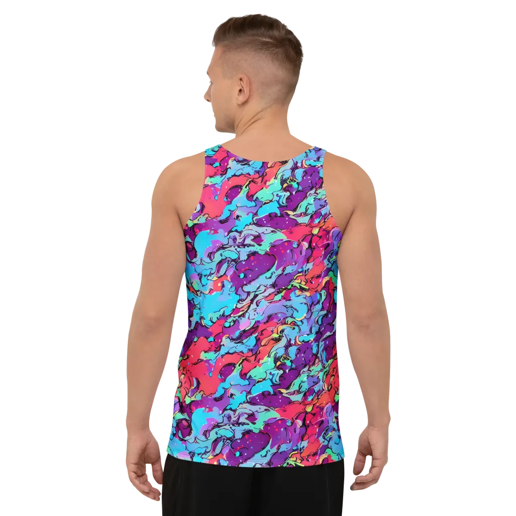 Candy Collapse on Men's Tank Top — Back