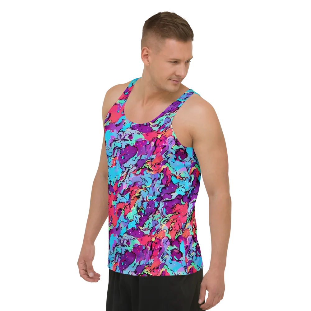 Candy Collapse on Men's Tank Top — Left Front