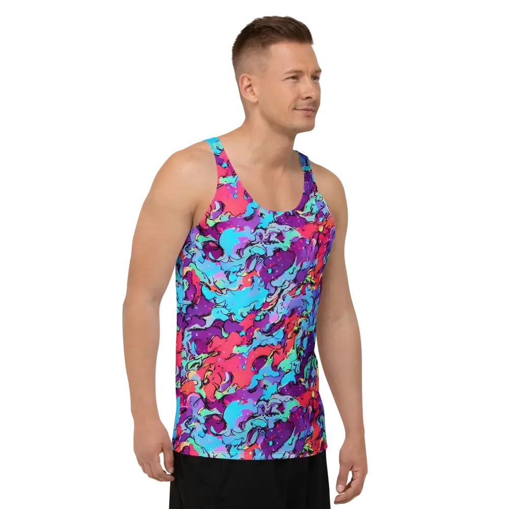Candy Collapse on Men's Tank Top — Right Front