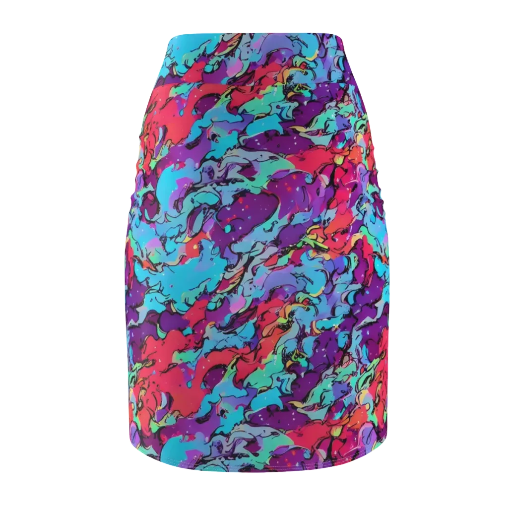 Candy Collapse on Pencil Skirt — Back