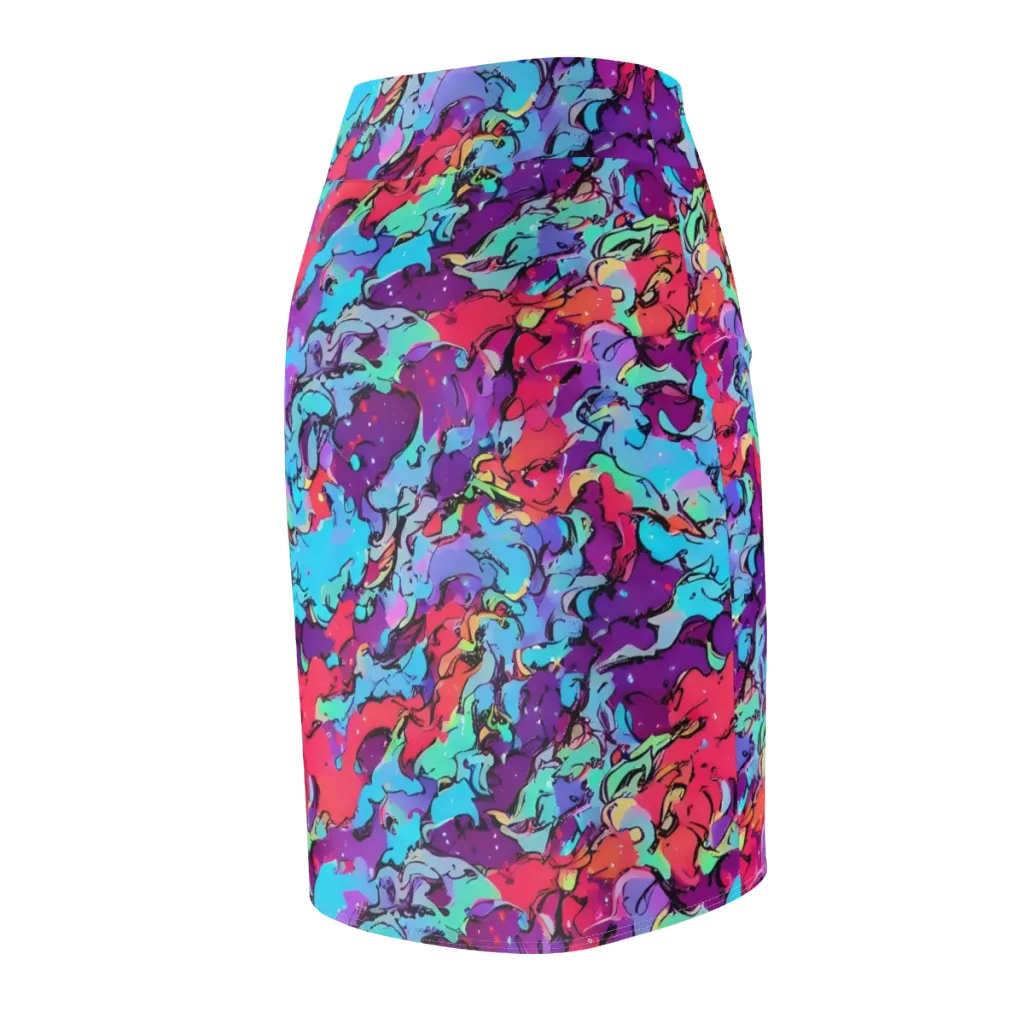 Candy Collapse on Pencil Skirt — Back Side