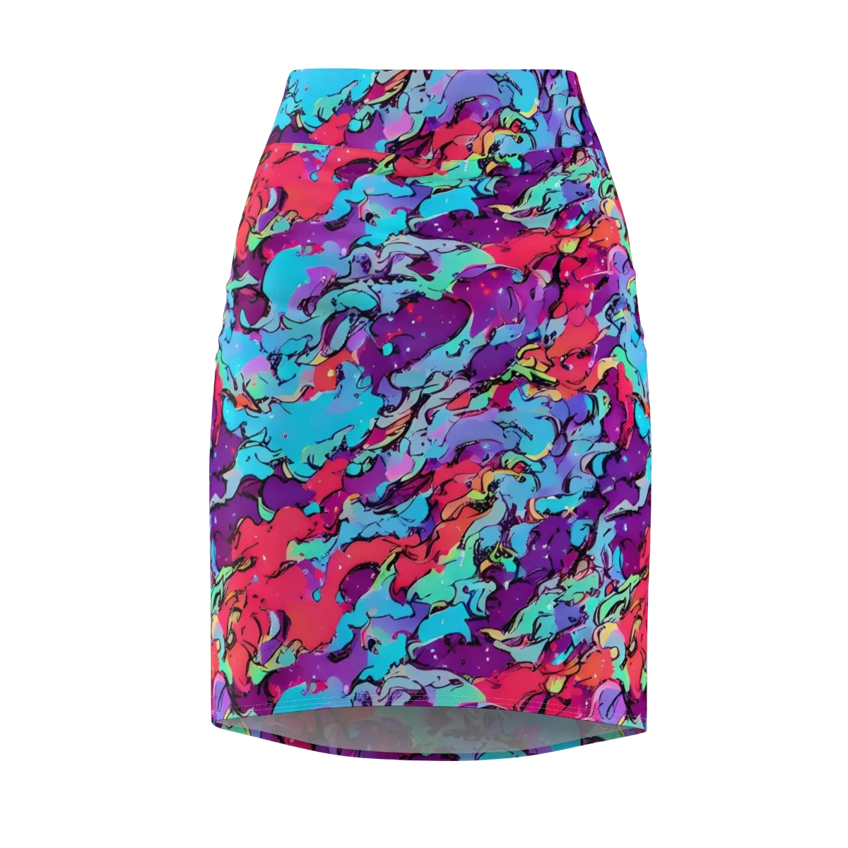 Candy Collapse on Pencil Skirt — Front