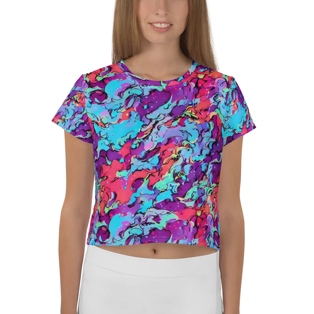Candy Collapse on Crop Tee — Front