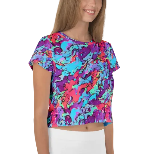 Candy Collapse on a Crop Tee