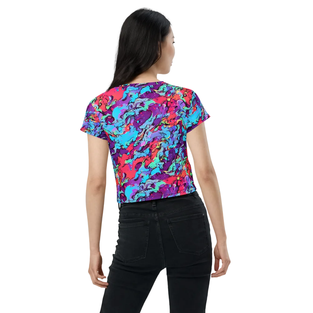Candy Collapse on Crop Tee — Back