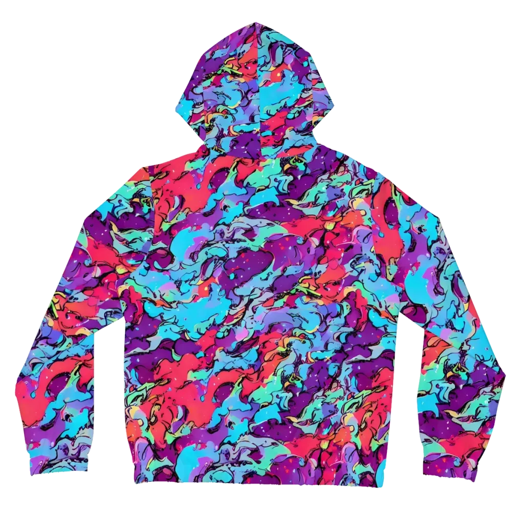Candy Collapse on Women's Full-Zip Hoodie — Back