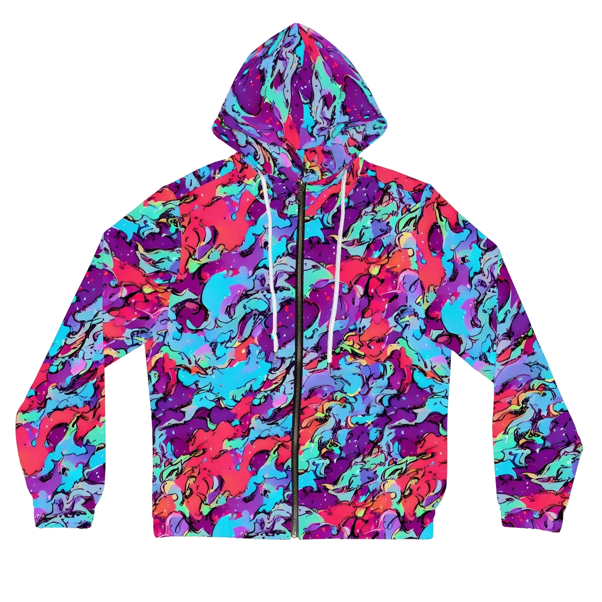 Candy Collapse on Women's Full-Zip Hoodie — Front