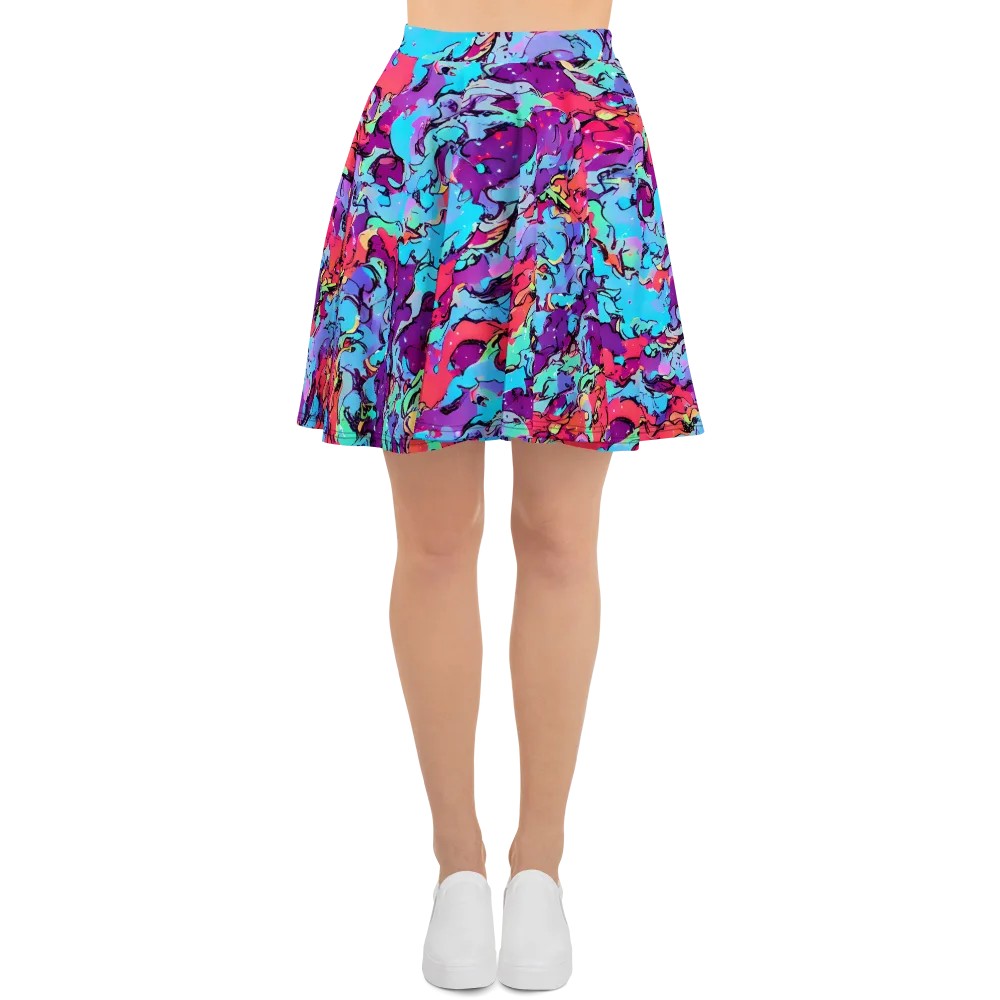 Candy Collapse on Skater Skirt — Front