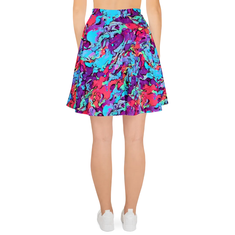 Candy Collapse on Skater Skirt — Back