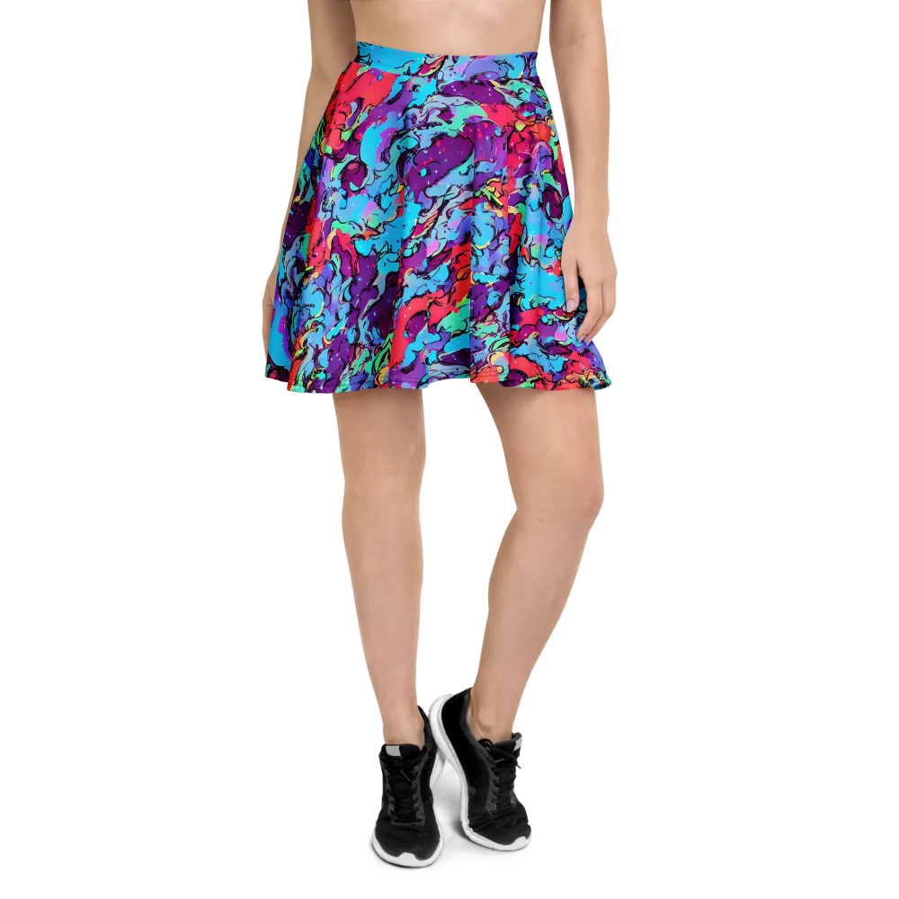 Candy Collapse on Skater Skirt — Front