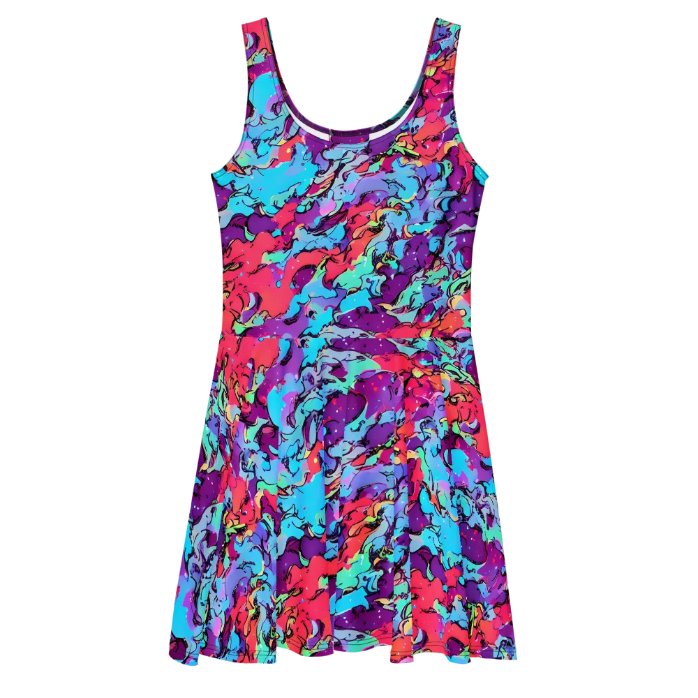Candy Collapse on Skater Dress — Front