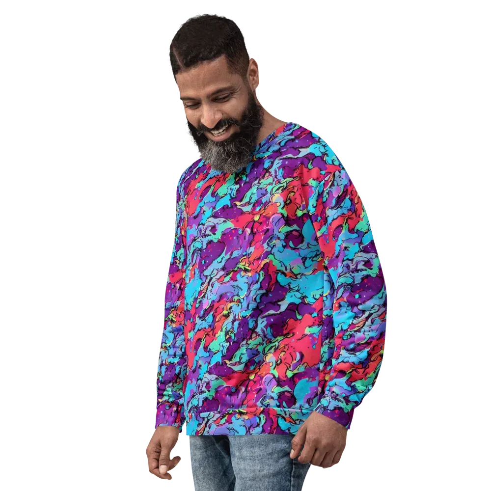 Candy Collapse on Sweatshirt — Left Front
