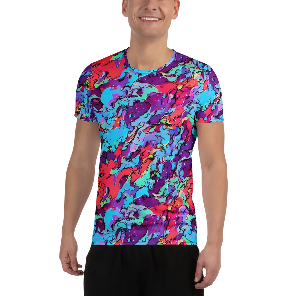 Candy Collapse on Men's Athletic T-Shirt — Front