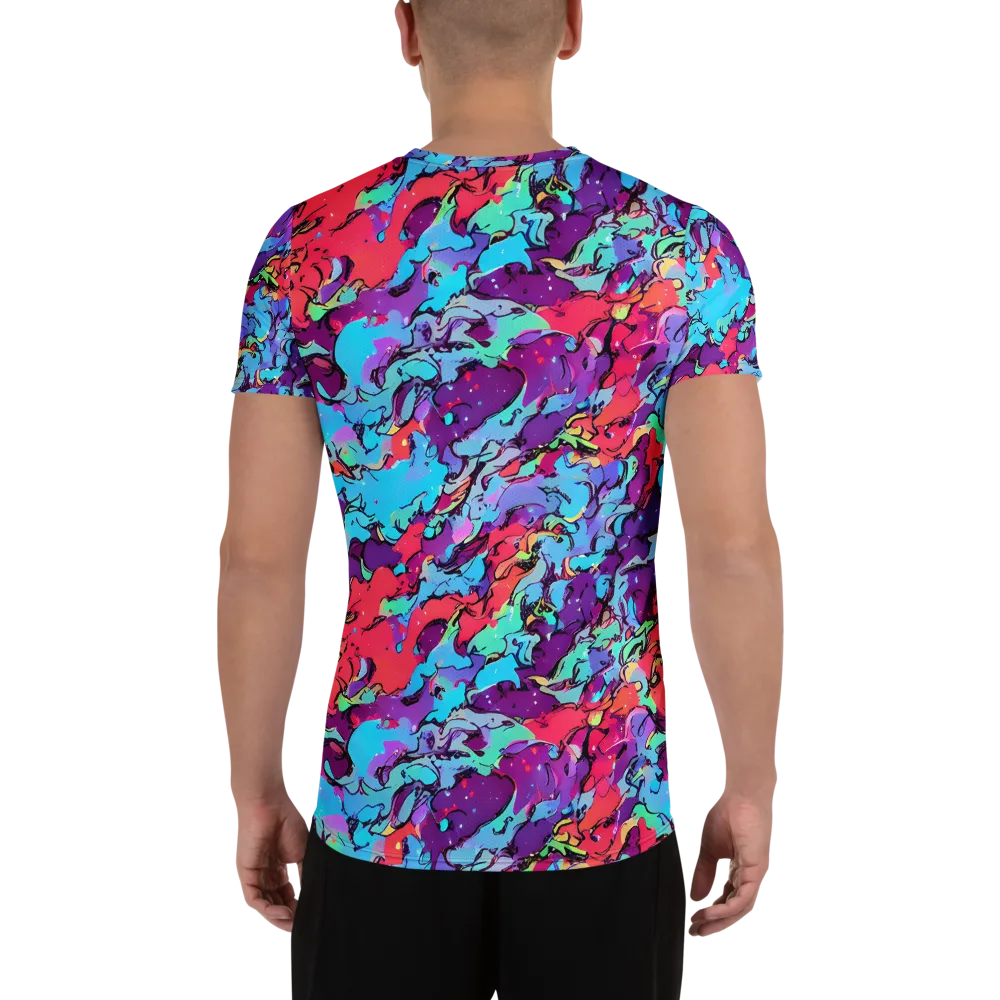 Candy Collapse on Men's Athletic T-Shirt — Back