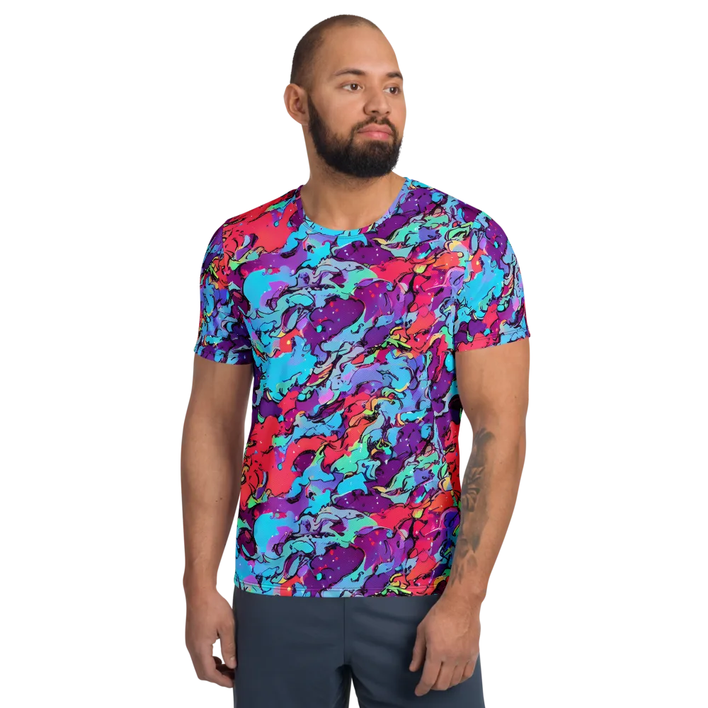Candy Collapse on Men's Athletic T-Shirt — Front