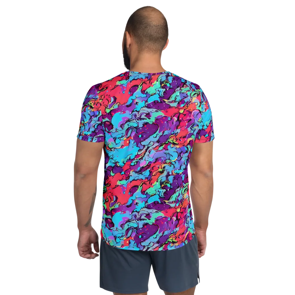 Candy Collapse on Men's Athletic T-Shirt — Back
