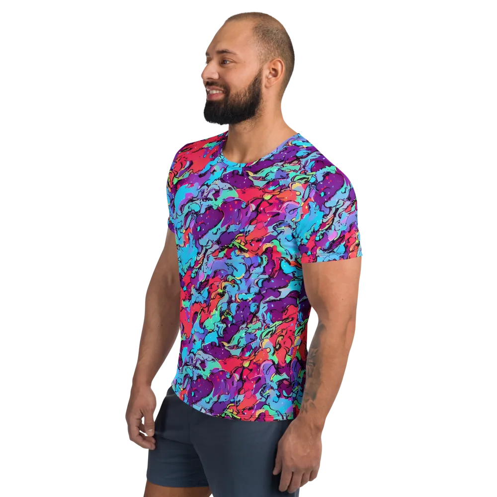 Candy Collapse on Men's Athletic T-Shirt — Left