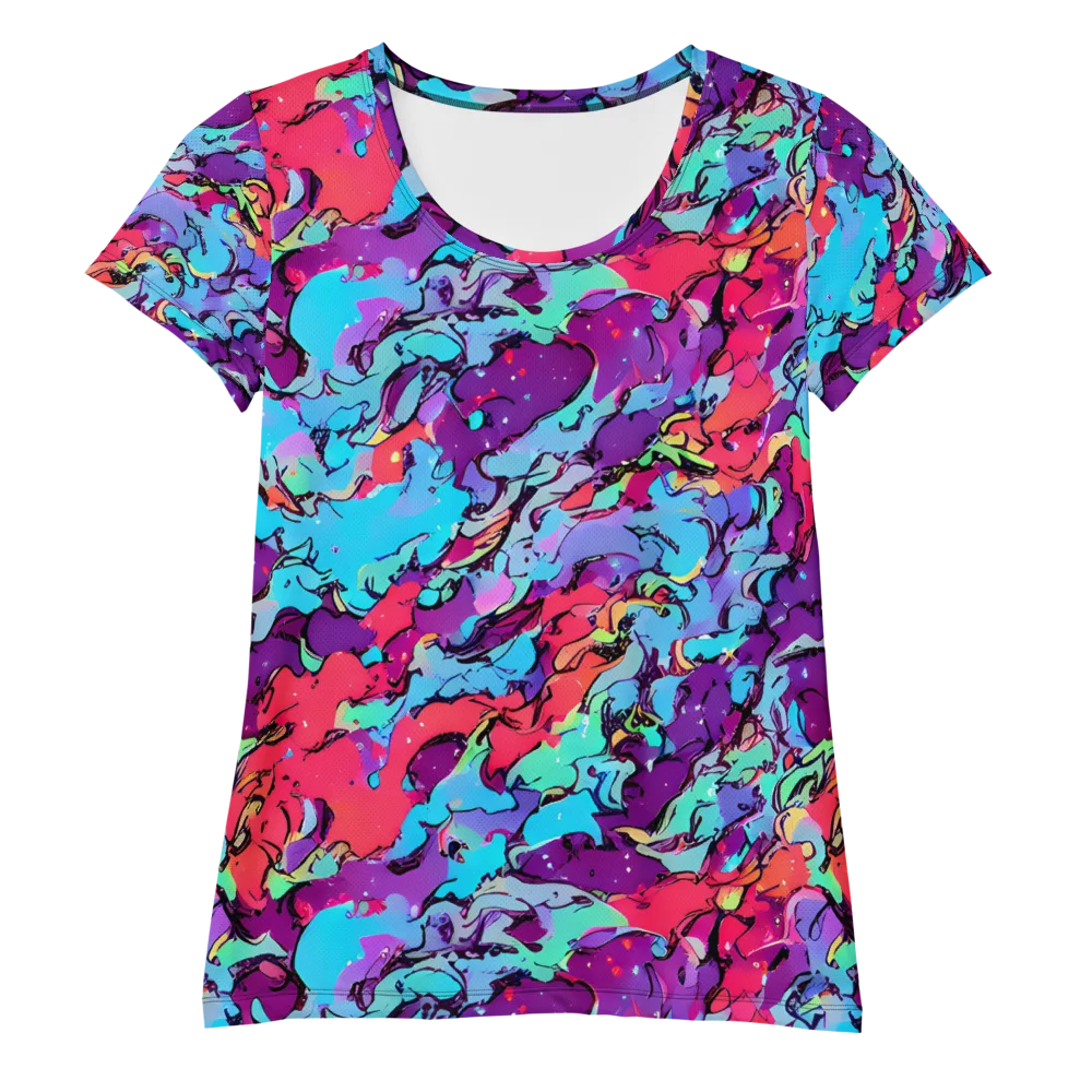 Candy Collapse on Women's Athletic T-Shirt — Front