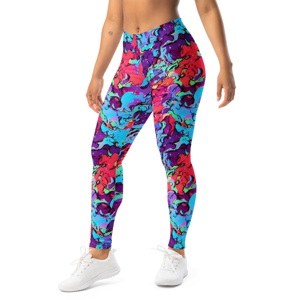 Candy Collapse on Leggings — Left Front
