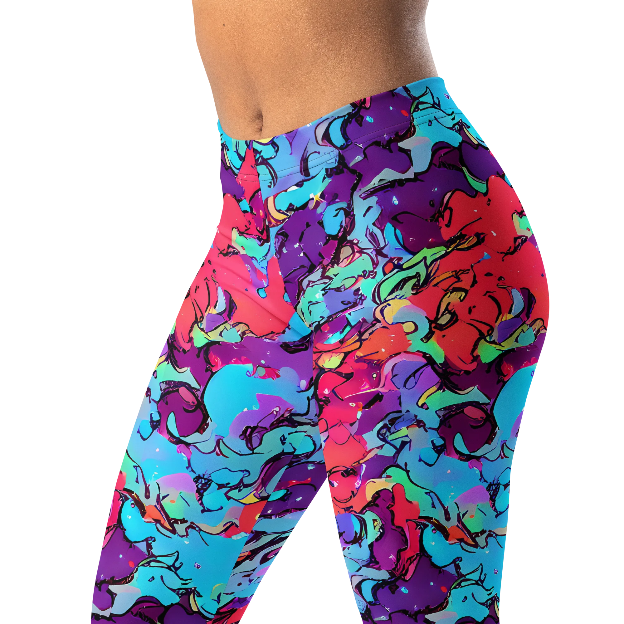 Candy Collapse on Leggings — Left Front