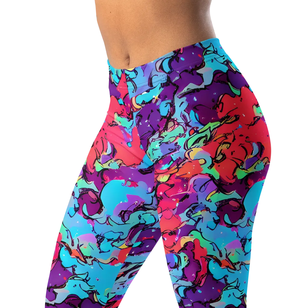 Candy Collapse on Leggings — Left Front